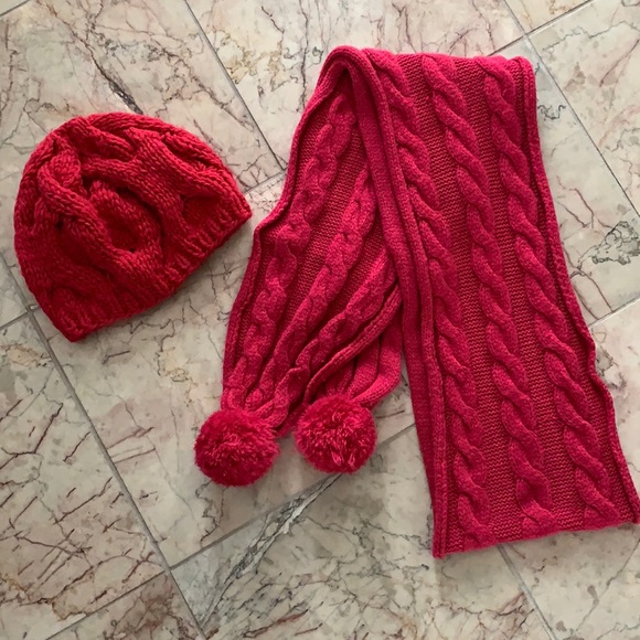 Pink Beret and Scarf Set - Picture 1 of 6